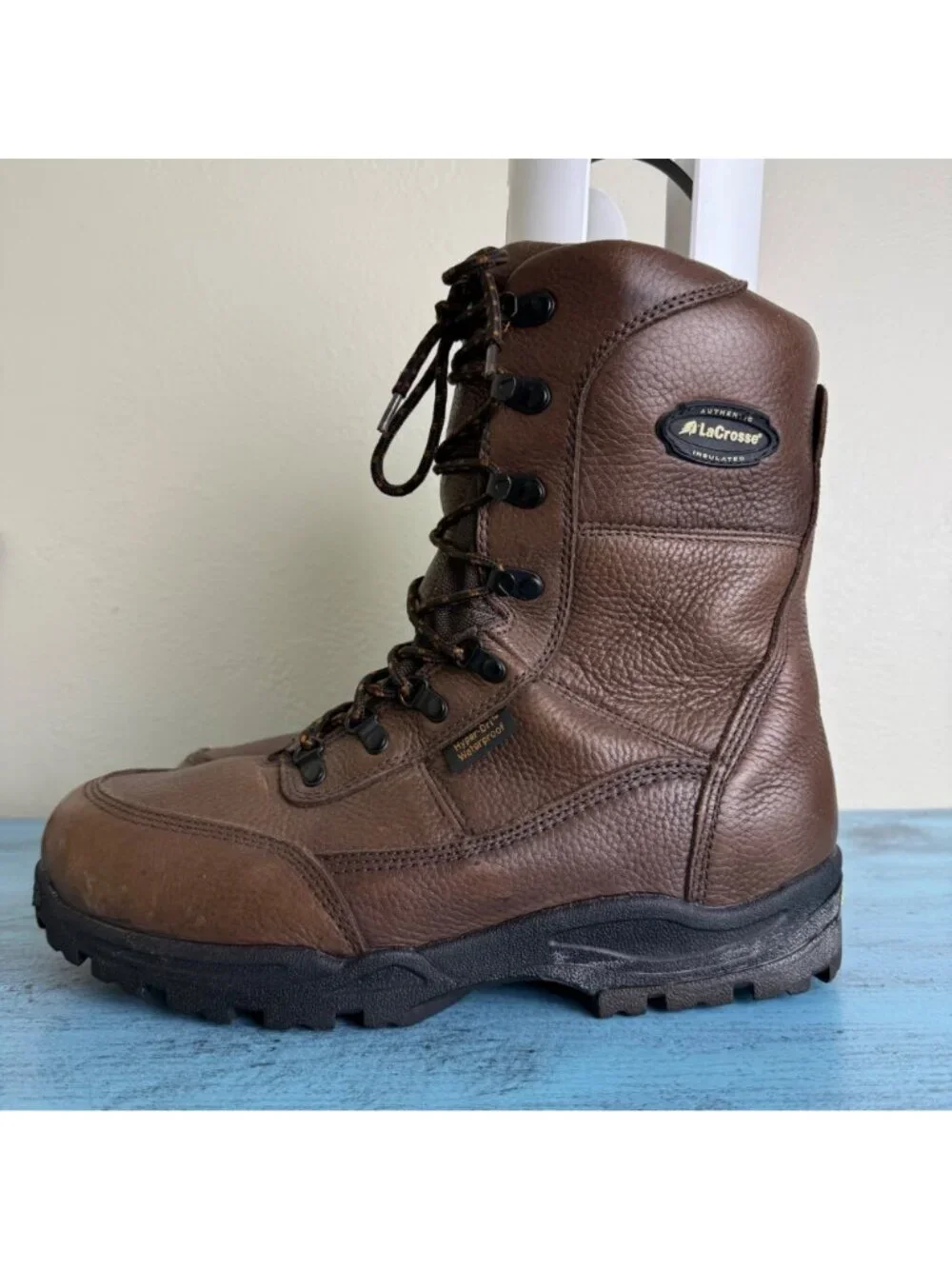 LaCrosse Waterproof Insulated Brown Leather Hiking Boots Mens Size 13